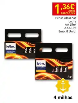 Recheio Pilhas Alcalinas Lethe promoção