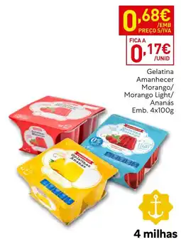 Recheio Gelatina Amanhecer Morango/ Morango Light/ Ananás promoção