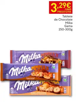 Recheio Tablete de Chocolate Milka Gama promoção