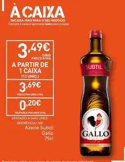 Recheio Azeite Subtil Gallo promoção