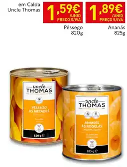 Recheio Uncle Thomas Pêssego às Metades promoção