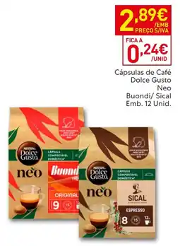 Recheio Cápsulas de Café Dolce Gusto Neo Buondi/ Sical promoção