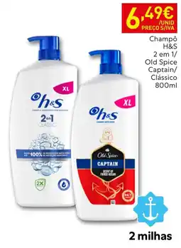 Recheio Champô H&S 2 em 1 Old Spice Captain/Clássico promoção