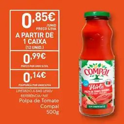 Recheio Polpa de Tomate Compal promoção