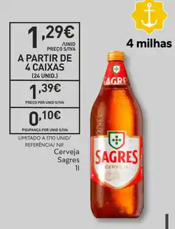Recheio Cerveja Sagres promoção