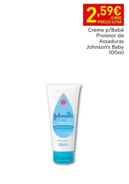 Recheio Johnson's Baby Creme p/Bebé Protetor de Assaduras promoção