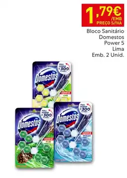 Recheio Bloco Sanitário Domestos Power 5 Lima promoção