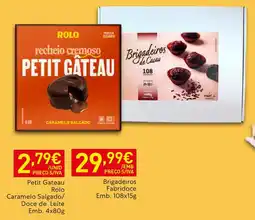 Recheio petit gateau rolo caramelo salgado promoção
