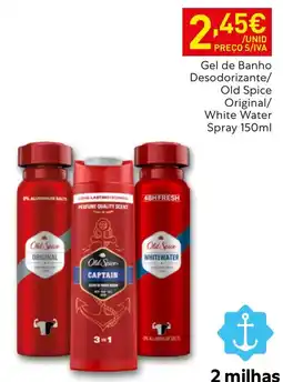 Recheio Old Spice gel de banho desodorizante original white water promoção