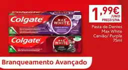 Recheio Colgate pasta de dentes max white carvão/purple promoção