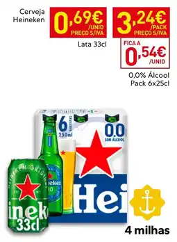 Recheio Cerveja Heineken 0,0% Álcool promoção