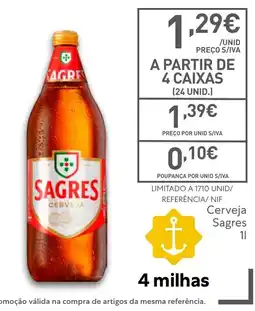 Recheio Cerveja Sagres promoção