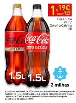 Recheio Coca-Cola zero açúcar promoção