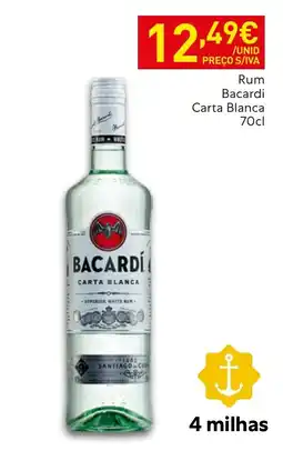 Recheio Rum Bacardi Carta Blanca promoção