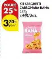 Pingo Doce Rana - kit spaghetti carbonara promoção
