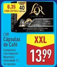 ALDI L'or - capsulas de cafe promoção