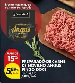Pingo Doce Pingo doce - preparado de carne de novilho angus promoção