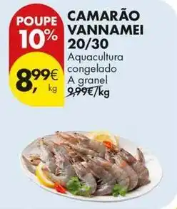 Pingo Doce A+ - camarão vannamei 20/30 promoção