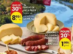 Pingo Doce Paiva - queijo de vaca promoção