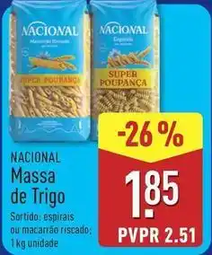 ALDI Nacional - massa de trigo promoção