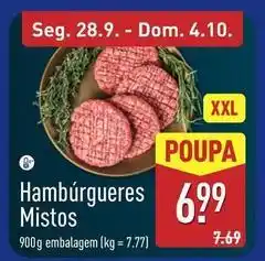 ALDI Xxl - hambúrgueres misto promoção