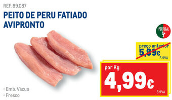 Makro Peito de Peru Fatiado Avipronto promoção