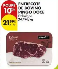 Pingo Doce Pingo doce - entrecote de bovino promoção