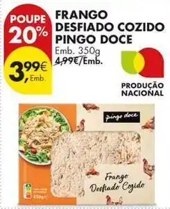 Pingo Doce Pingo doce - frango desfiado cozido promoção