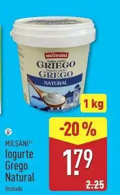 ALDI Milsani - iogurte grego natural promoção