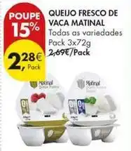 Pingo Doce Matinal - queijo fresco de vaca promoção