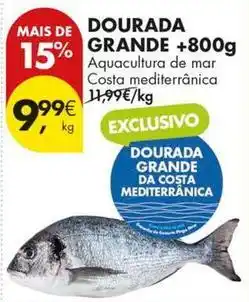 Pingo Doce Aquacultura - dourada grande +800g promoção