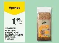 Continente Bom dia Bio - sementes girassol biologicas continente bio promoção
