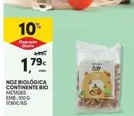 Continente Bom dia Bio - noz biológica continente bio promoção