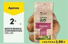 Continente Bom dia Continente bio - batata branca promoção