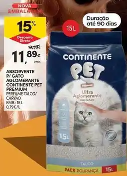 Continente Bom dia Premium - absorvente p/ gato aglomerante continente pet promoção