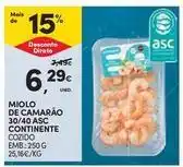 Continente Bom dia Continente - miolo de camarao 30/40 asc promoção