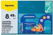 Continente Bom dia Continente - camarão vannamei 40/48 asc promoção