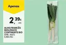 Continente Bom dia Continente bio - alho frances biologico promoção