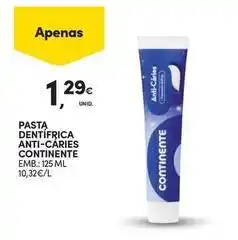 Continente Bom dia Continente - pasta dentifrica anti-caries promoção
