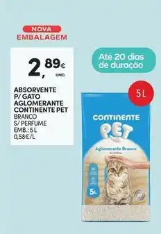 Continente Bom dia Continente - absorvente p/ gato aglomerante pet promoção