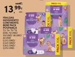 Continente Bom dia Continente - fraldas movimento bebe pack poupanca promoção
