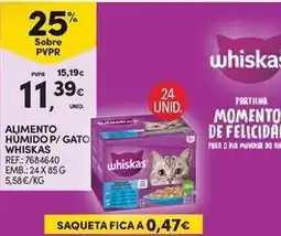 Continente Bom dia Whiskas - alimento humido p/ gato promoção