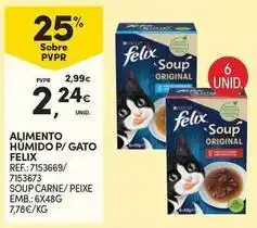 Continente Bom dia Purina - alimento humido p/ gato felix promoção