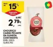 Continente Bom dia Continente - chouriço carne picante da guarda promoção