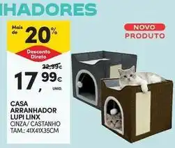 Continente Bom dia Casa arranhador cnza/castanho tam.. 4ix41x35cm promoção