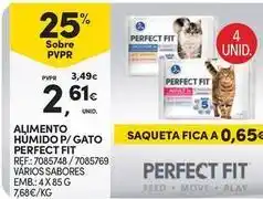 Continente Bom dia Perfect fit - alimento humido p/ gato promoção