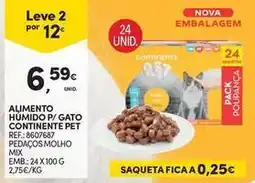 Continente Bom dia Continente - alimento humido p/ gato pet promoção