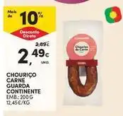 Continente Bom dia Continente - chouriço carne guarda promoção