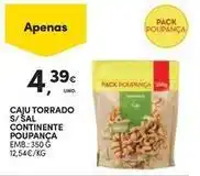 Continente Bom dia Continente - caju torrado s/sal promoção