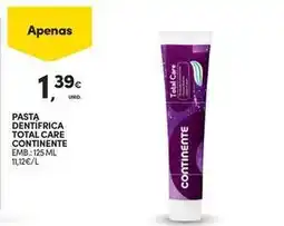 Continente Bom dia Continente - pasta dentifrica total care promoção